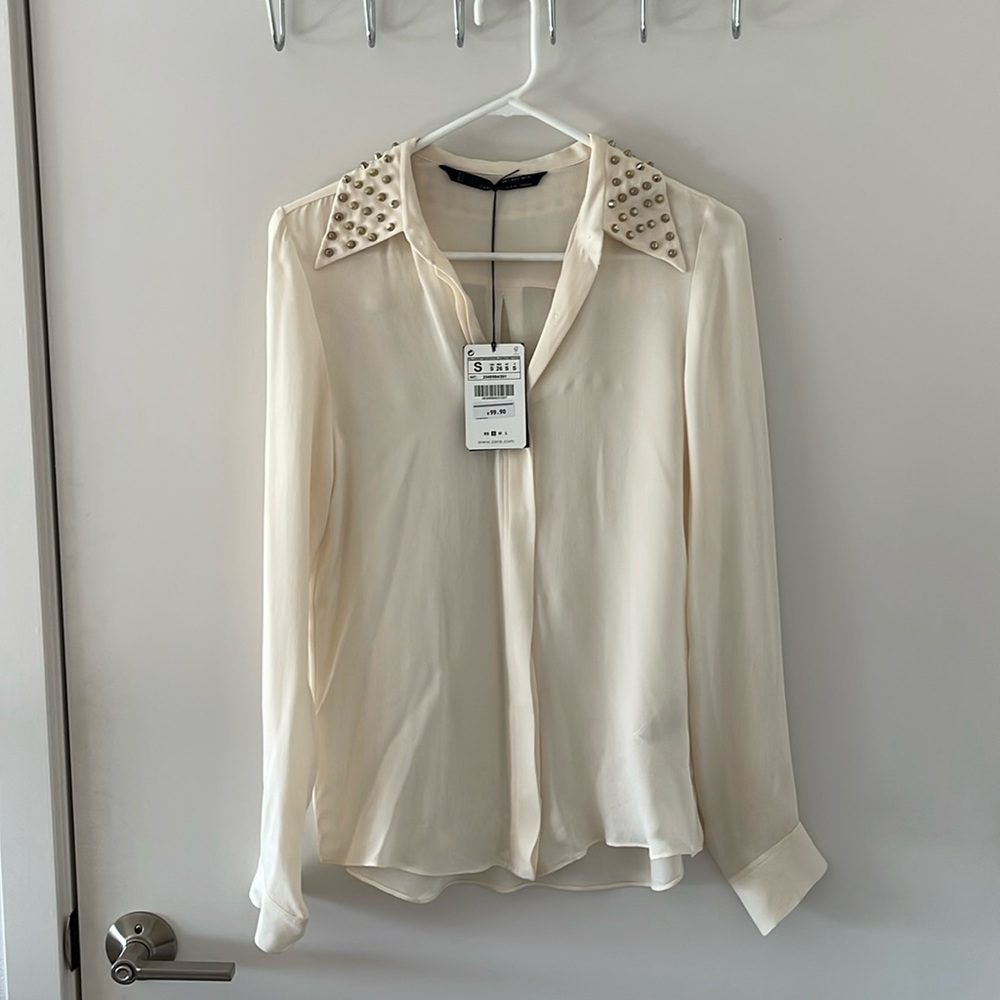 Zara chiffon top Small
